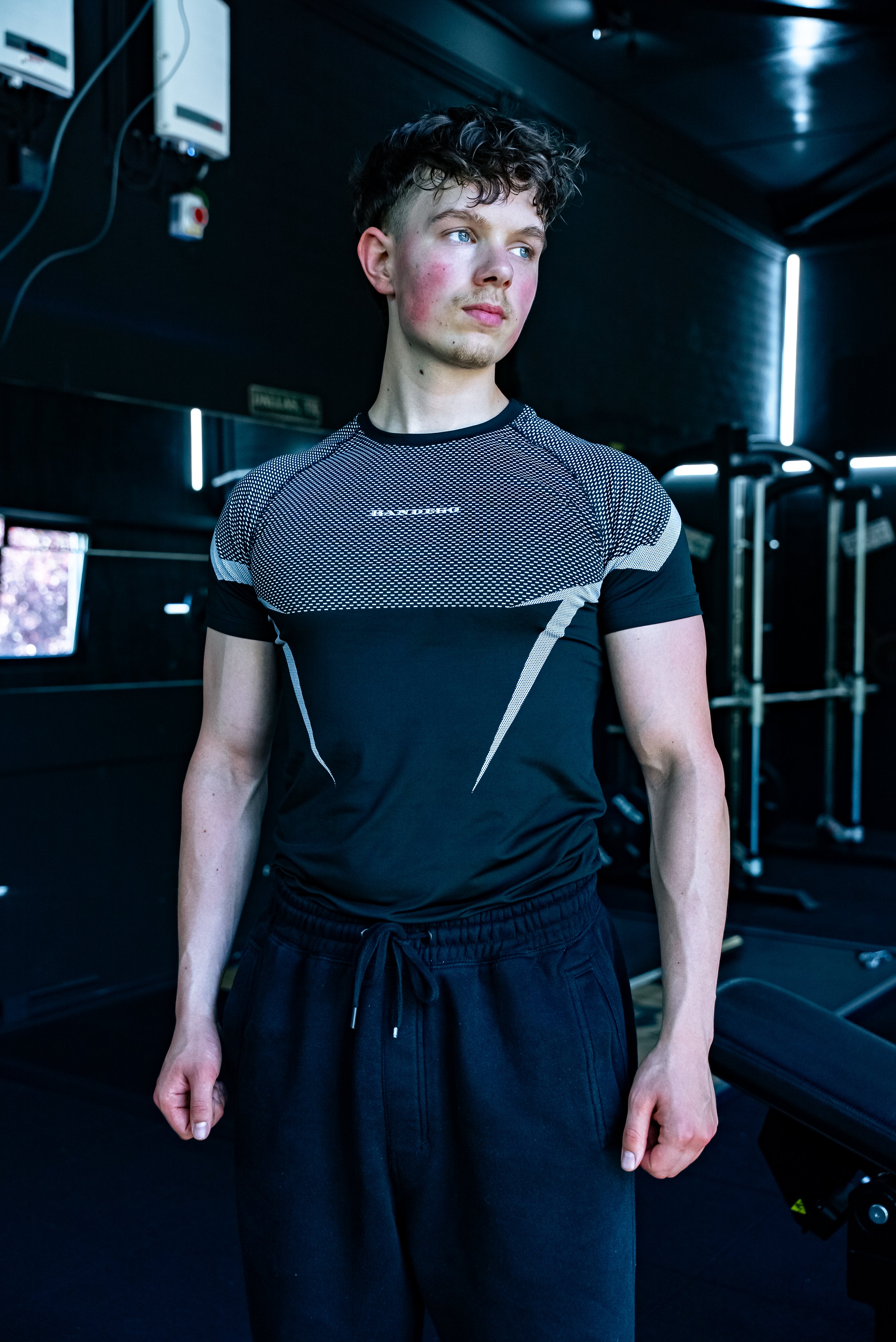 Compression Tee - Black/White