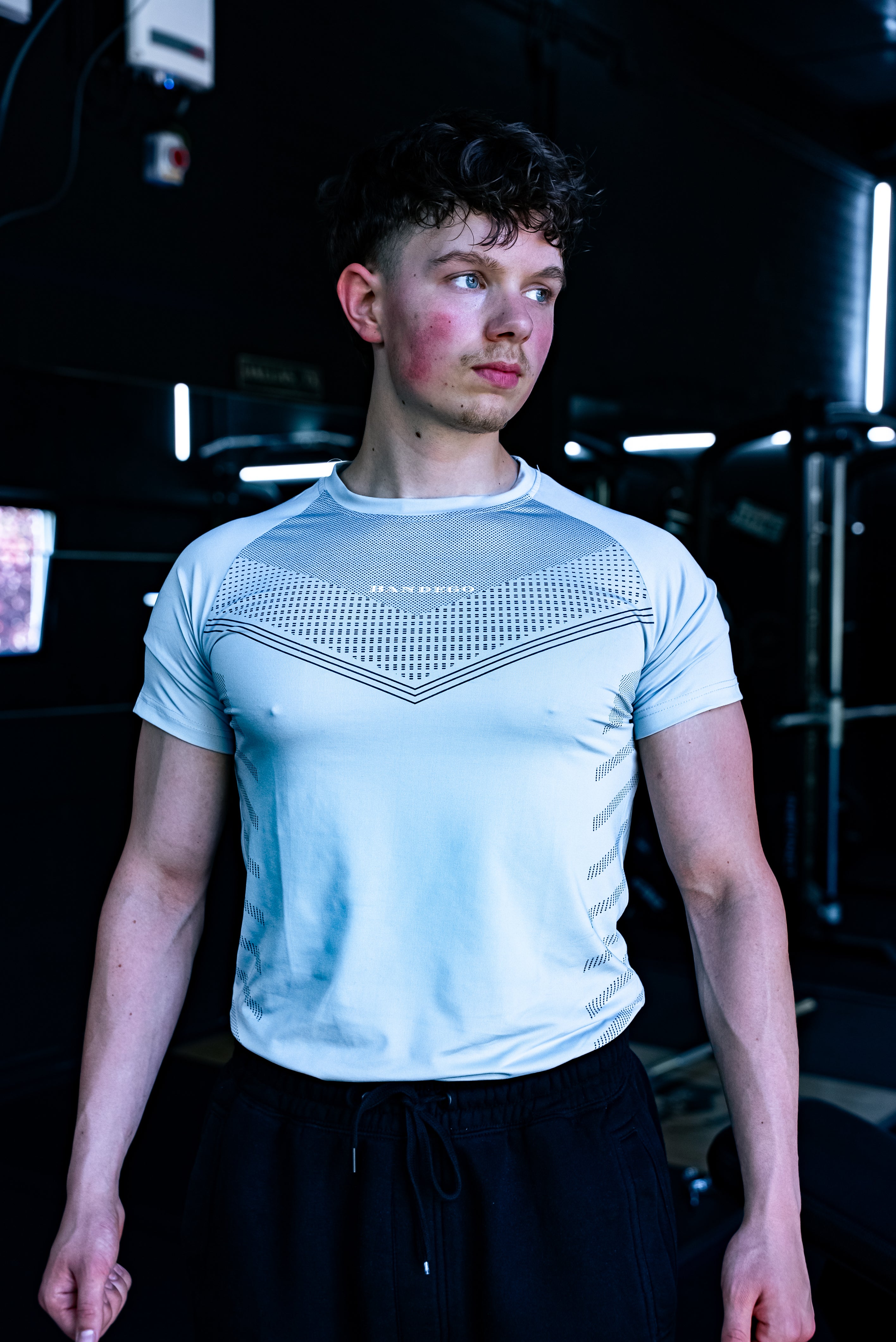 Compression Tee - White/Grey